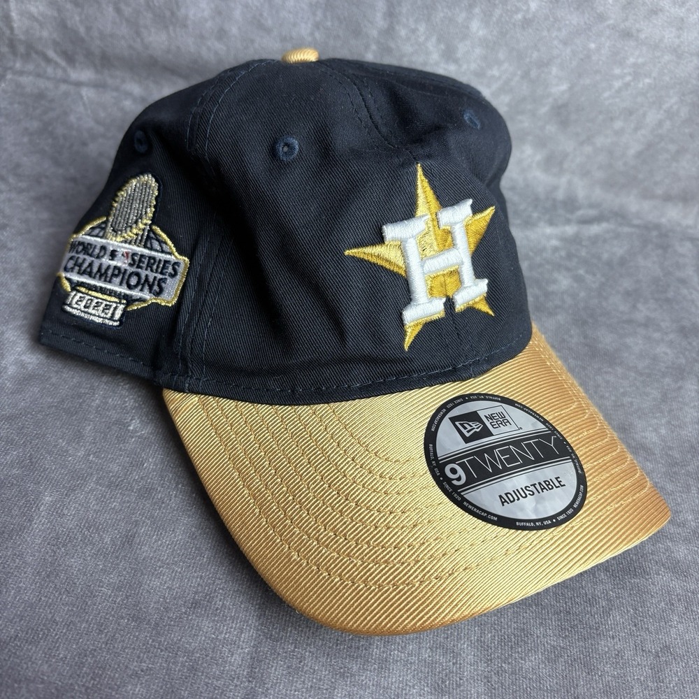 Houston Astros New‎ Era 9Twenty Hat Adjustable Black Gold World Series MLB NEW